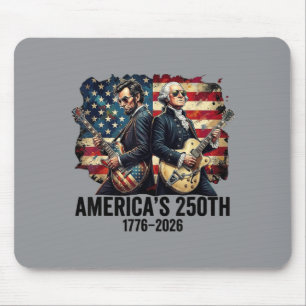 Tapis De Souris Père fondateur Abe Lincoln jouant de la guitare 25