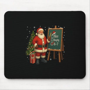 Tapis De Souris Père Noël 6-7 Mème Gentil Méchant 67 Noël Cerveau