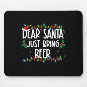 Tapis De Souris Père Noël Apporte Juste Bière Noël Pjs Famille Ma