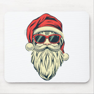 Tapis De Souris Père Noël avec des lunettes