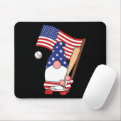 Tapis De Souris Père Noël Baseball Gnome - 4 juillet (Avec souris)