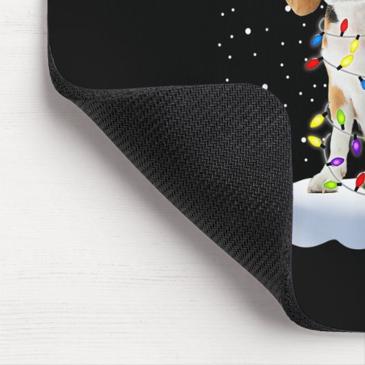 Tapis De Souris Père Noël Beagle Noël Lumière Snowfake Chien Maman (Coin)