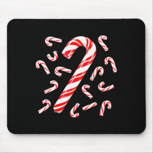 Tapis De Souris Père Noël bonbon rouge et blanc de Noël