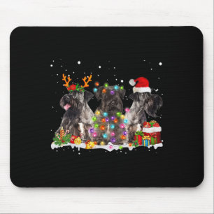 Tapis De Souris Père Noël Cesky Terrier Chien Renne Magnifique Noë