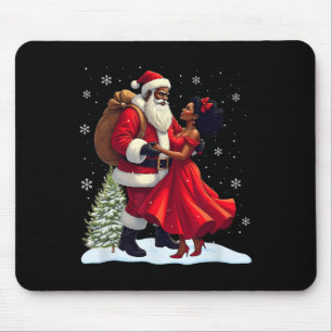 Tapis De Souris Père Noël Couple dansant le Christ Africain Améric