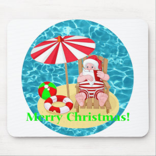 Tapis De Souris Père Noël de plage
