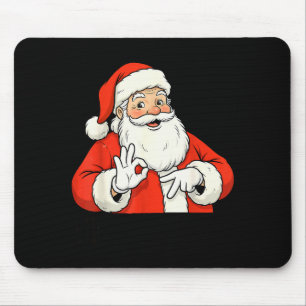 Tapis De Souris Père Noël drôle dit six sept Noël 67 Meme Xmas
