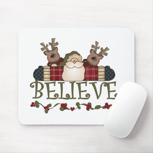 Tapis De Souris Père Noël et Reindeer font confiance (Avec souris)