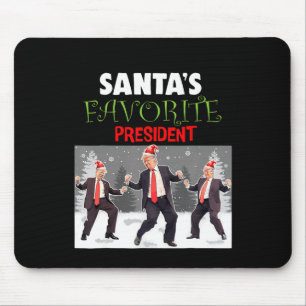 Tapis De Souris Père Noël Favori Président Père Noël Trump Danser 