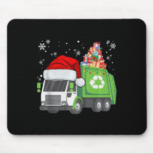 Tapis De Souris Père Noël Garbage Truck transportant la correspond
