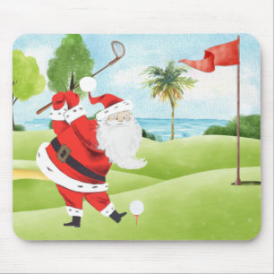Tapis De Souris Père Noël Golf Summer Golf Mousepad