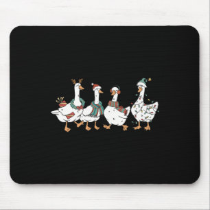 Tapis De Souris Père Noël Goose Sur Loose Joyeux Goosemas Noël