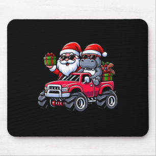 Tapis De Souris Père Noël Hippopotamus équitation Monster Camion N