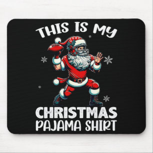 Tapis De Souris Père Noël jouant au football américain, c'est mon