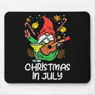 Tapis De Souris Père Noël Lutin Nordique Jouant de la Guitare Noël