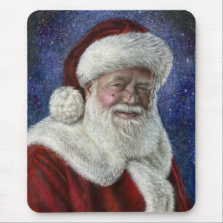 Tapis De Souris Père Noël parmi les étoiles