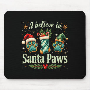 Tapis De Souris Père Noël Paw Hommes Femme Enfants Fille Christmas