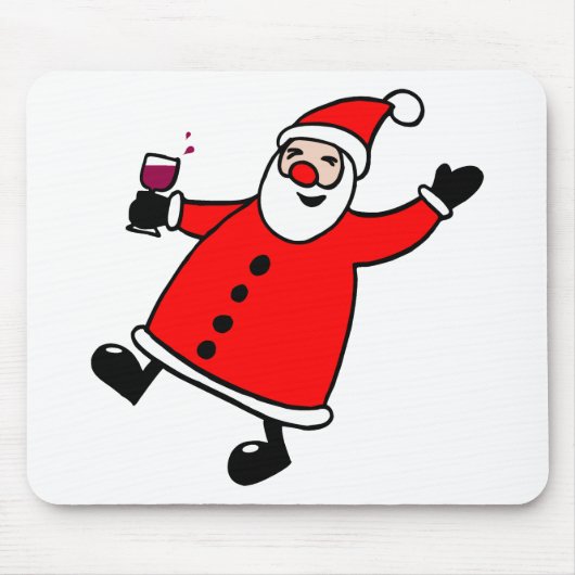 Tapis De Souris Père Noël pompette (Devant)