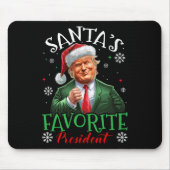 Tapis De Souris Père Noël Président favori Funny Trump Noël X (Devant)