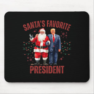 Tapis De Souris Père Noël Président favori Noël Drôle Trump X