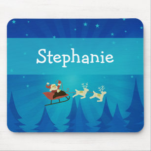 Tapis De Souris Père Noël - Scène hivernale Mousepad