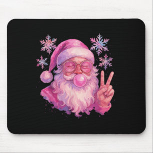 Tapis De Souris Père Noël soufflant des bulles de chewing-gum Nk,