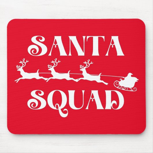 Tapis De Souris Père Noël Squad Noël (Devant)