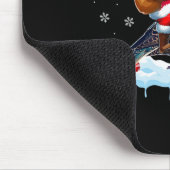 Tapis De Souris Père Noël Sungles Riding Reindeer Starling Bird En (Coin)