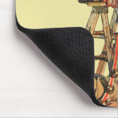 Tapis De Souris Père Noël vers le haut d'une échelle (Coin)