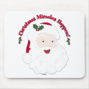 Tapis De Souris Père Noël vintage Les miracles de Noël se produise