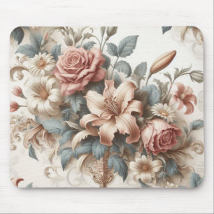 Tapis De Souris Perfection florale ancienne légère