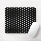Tapis De Souris perles blanches sur noir (Avec souris)
