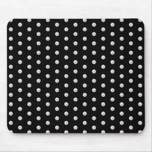 Tapis De Souris perles blanches sur noir