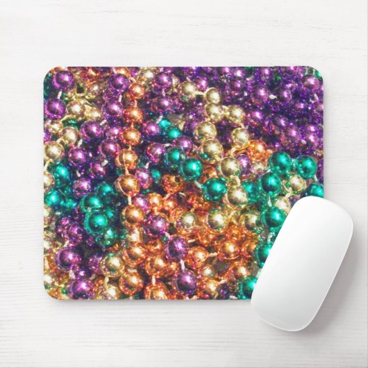 Tapis De Souris Perles Mardi Gras (Avec souris)