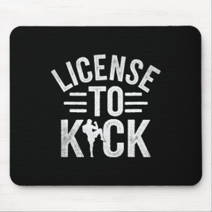 Tapis De Souris Permis de botter Kickboxing Kickbox Kickboxer _1