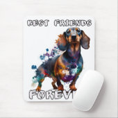 Tapis De Souris Perro salchicha mejores amigos (Avec souris)