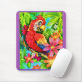 Tapis De Souris perroquet coloré (Avec souris)