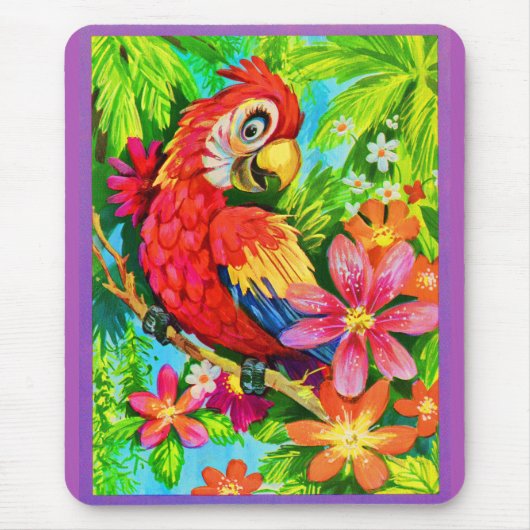 Tapis De Souris perroquet coloré (Devant)