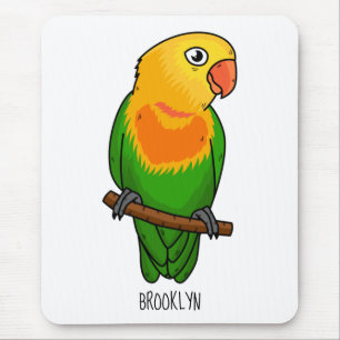 Tapis De Souris Perroquet de caricature mignon lovebird