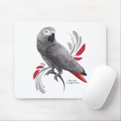 Tapis De Souris Perroquet gris d'Afrique (Avec souris)