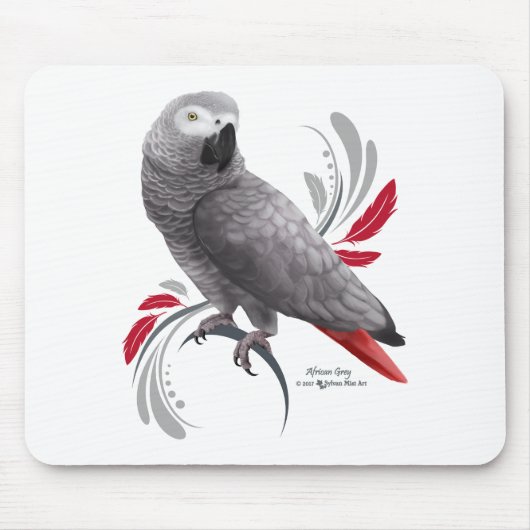 Tapis De Souris Perroquet gris d'Afrique (Devant)
