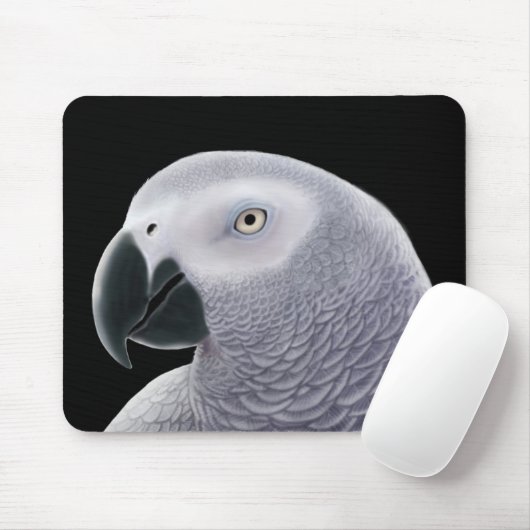 Tapis De Souris Perroquet Mousepad de gris africain (Avec souris)