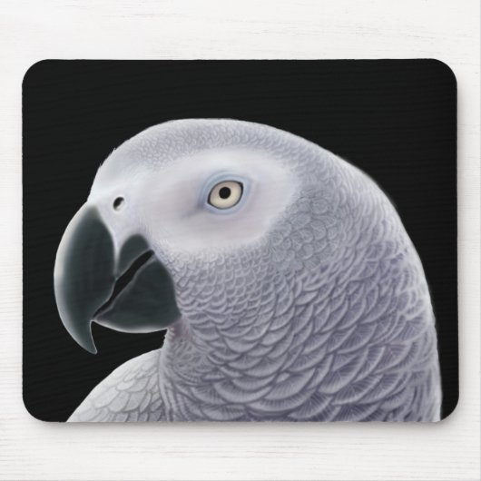 Tapis De Souris Perroquet Mousepad de gris africain (Devant)