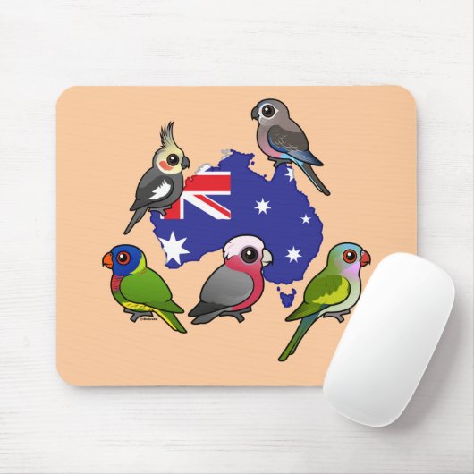Tapis De Souris Perroquets australiens (Avec souris)