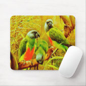 Tapis De Souris Perroquets colorés (Avec souris)