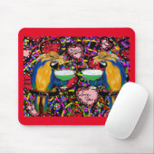 Tapis De Souris Perroquets de la Saint-Valentin (Avec souris)