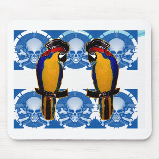 Tapis De Souris Perroquets de pirates (Devant)