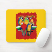 Tapis De Souris Perroquets ivres (Avec souris)