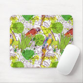 Tapis De Souris Perroquets tropicaux (Avec souris)