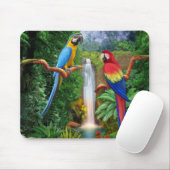 Tapis De Souris Perroquets Tropicaux Ara (Avec souris)